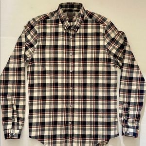 Zara Plaid Flannel Long Sleeve Button-down Shirt